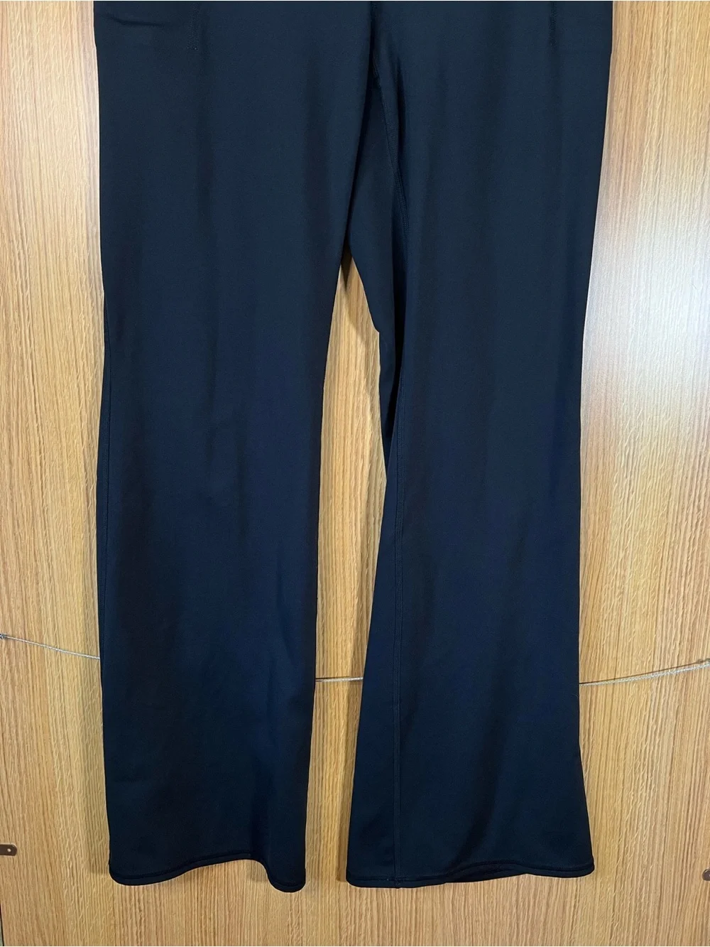 Jockey Black Flare Yoga Pants with Side Pockets Size L
